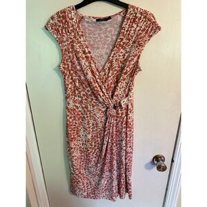 APT. 9 Faux Wrap Dress‎ Animal Print Sleeveless Casual Dress Small